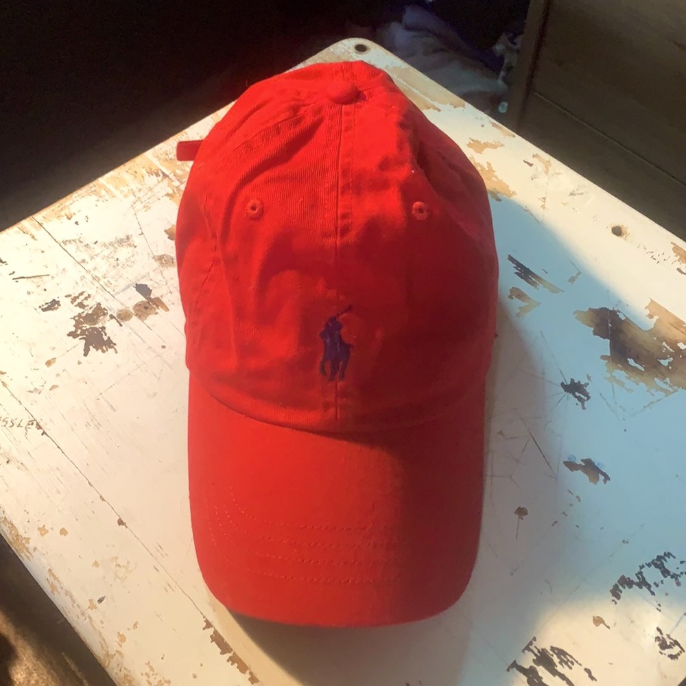Red Polo Ralph Lauren baseball hat